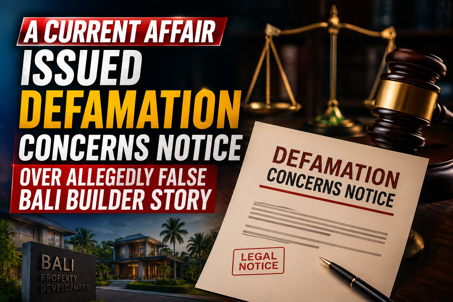 A Current Affair Issued Defamation Concerns Notice Over Allegedly False Bali Builder Story