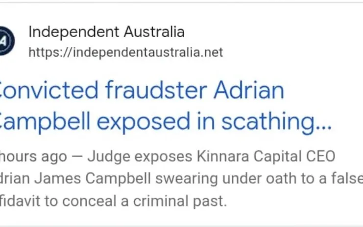 Federal Court Slams Kinnara Capital CEO Adrian Campbell Over False Affidavit